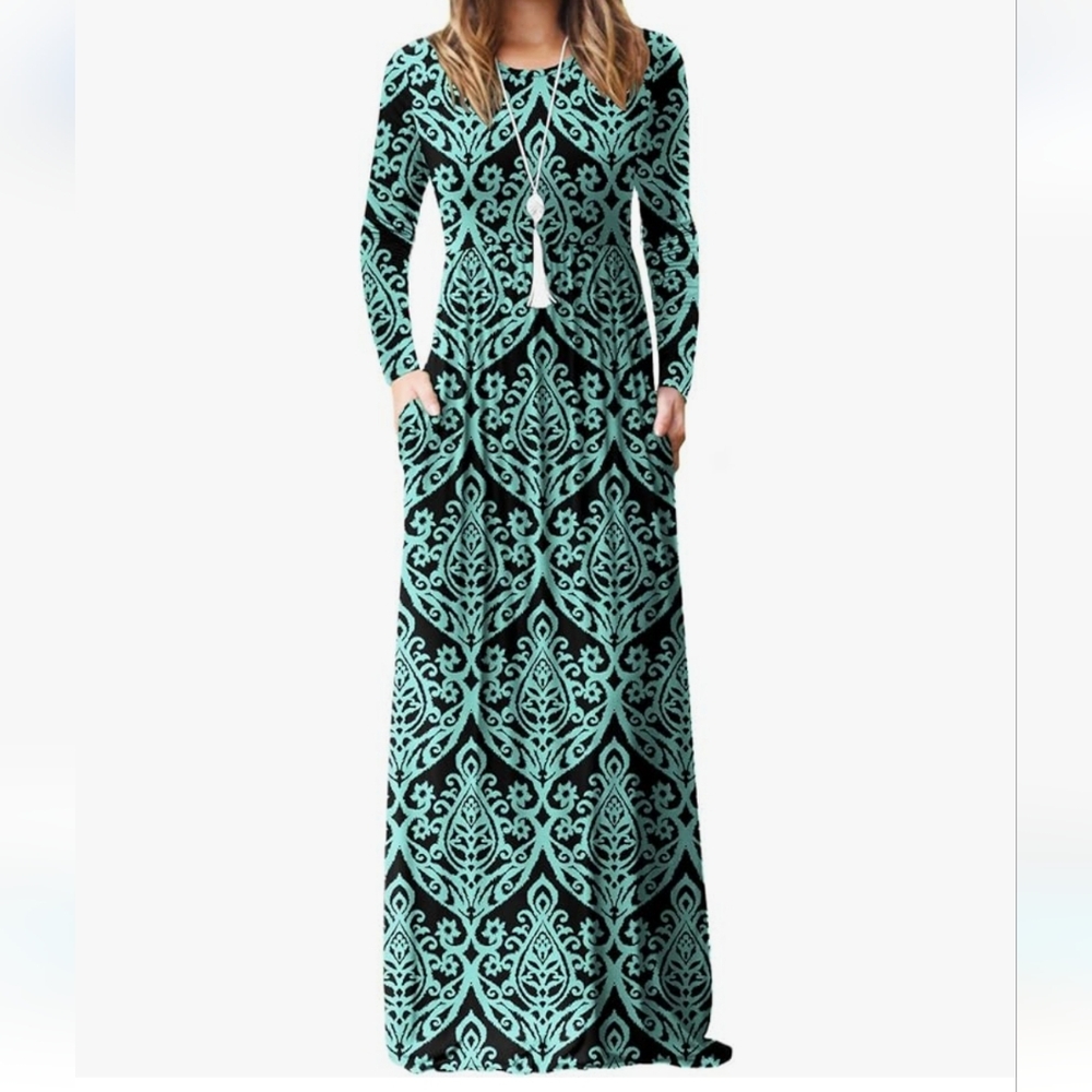 Viishow Teal and Black Dress Sz 3X